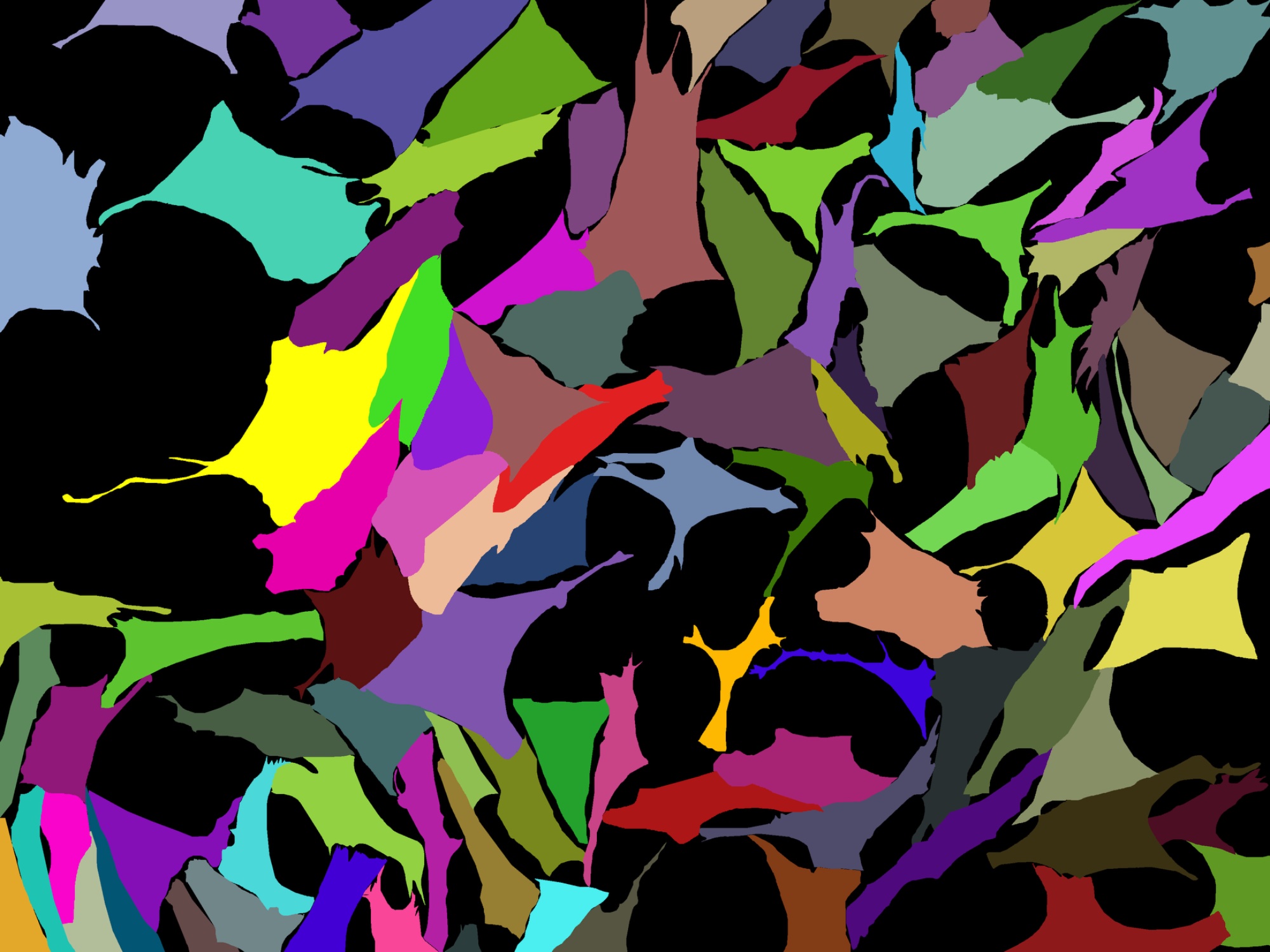 Colour-coded instance segmentation mask